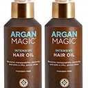 Argan Magic Intensive Hair Oil | Restores Manageability and Elasticity - Adds Shine and Gloss | Controls Frizz | Made in USA, Paraben Free, Cruelty Free (4 oz / 2 Pack)