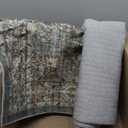 Washable Hallway Runner Rug 3x8: Green Non Slip Runner Rugs with Rubber Backing Soft Kitchen Rug Farmhouse Distressed Carpet Runner for Living Room Bedroom Bathroom (Green, 3X8)