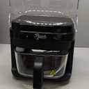 5.8QT Glass Air Fryer with Basket, Non-Toxic, BPA & Teflon Free, 8 Presets, Infrared Heating, Flip-Up Safety Shield, Oil-Less Cooking, Easy Clean, Compact for 13 People