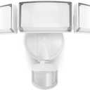 LUTEC 72W 7500LM LED Security Lights Motion Sensor Light Outdoor, 5000K Daylight, IP65 Waterproof, Dusk to Dawn, 3-Head Motion Detected Flood Light for Garage, Yard, Porch(White)