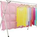 SHAREWIN Clothes Drying Rack Collapsible, Heavy Duty Laundry Dryer Racks Foldable, Space Saving for Indoor Outdoor, Hanging Garment Racks Length Adjustable, 63inch