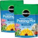 Miracle-Gro Moisture Control Potting Mix - Plant Soil For Container Plants, Protects against Over- and Under-Watering, 8 qt. (2-Pack) (EXP 10/08/25)