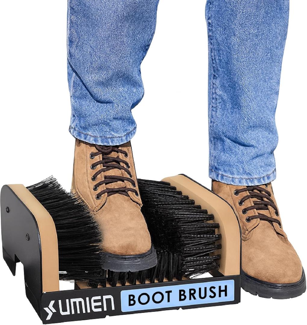Umien Boot Scraper Outdoor Shoe Cleaning Brush - Heavy-Duty Shoe Cleaner and Boot Scrubber for Mud, Dirt, and Snow - Durable Weather-Resistant Outdoor Cleaning Tool
