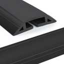 Eapele 10 ft Floor Cord Cover Heavy Duty Cable Protector, Easy to Unroll, Prevent Trip Hazard for Home Office or Outdoor Settings (Black) (10 feet-1pc)