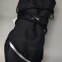 MCTi Kids Mittens Waterproof Winter Ski Warm Sherpa Lined Long Cuff with String (X-Small, Black)