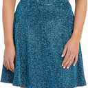 Mini Strapless Glitter Dress W/Corset Bodice & Rhinestone Trim (1, Teal)