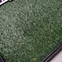 Powools Grass Pad for Dogs Potty - 3-Layer Reusable Dog Grass Pad with Tray, Washable Artificial Grasses Dog Potty Tray with Drainage Holes, Indoor & Outdoor Grass Pee Pad for Dogs, 30" x 20"