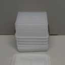 Citylife 1.3 QT 10 Pack Small Storage Bins Plastic Storage Container Stackable Box with Lids for Organizing, Clear White