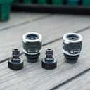 Vego Garden Hose Fitting Quick Connector Set with Water Stop & Lock Feature Quick Release Kit Hose Fittings and Adapters- V1 Set of 4