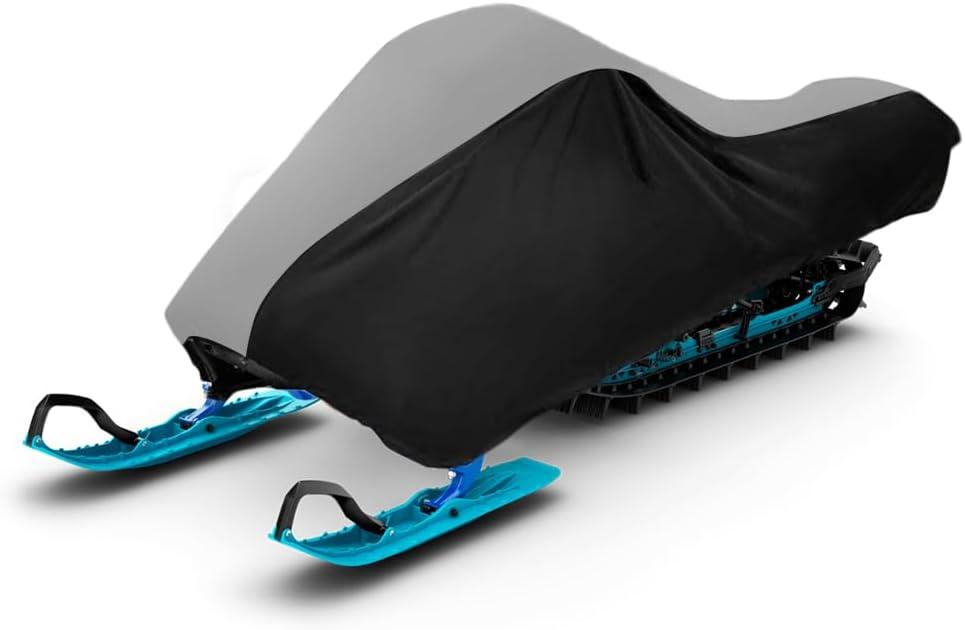 Snowmobile Cover, Universal Waterproof Snowmobile Storage Cover for Polaris, Yamaha, Arctic Cat, Skidoo Fits Snowmobiles 115" L x 51" W x 48" H