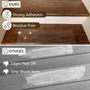 Clear Stair Treads Non Slip 30"x6", 15-Pack Anti Slip Strips for Wooden Steps Indoor, Transparent Adhesive Pre-Cut Stair Step Grips, Safety for Elderly, Children and Dogs