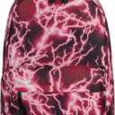 mezhsa Boy School Backpack Elementary Middle Lightning Bookbag Laptop Teenager Waterproof Lightweight 17 Inches (3Red), 17x12x5.5 Inches