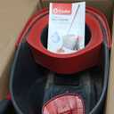 O-Cedar EasyWring Microfiber Spin Mop, Bucket Floor Cleaning System, Red, Gray, Standard
