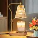 Loowoko Candle Warmer Lamp, Candle Heater with Timer and Dimmer, Adjustable Height, with 2 Bulbs, Candle Warmer Lamp for Scented Candles in Glass, Home, Bedroom, Decoration [Energy Class G]