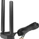 Tri-Band WiFi 6E Antenna 2.4GHz, 5GHz & 6GHz Magnetic Base Antenna for PC Desktop Computer & Gaming Motherboards WiFi Router Bluetooth Card