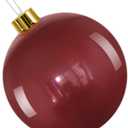 Inflatable Christmas Ornaments,18" 25" Christmas Oversized Ornament,Christmas Ball Decorations Indoor Outdoor, Use as Festive Yard Decoration (Red, 25")