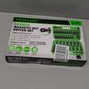 55-Piece Magnetic Nut Driver Set, Metric & SAE 1/4" Hex Shank, Impact Socket Adapters, Snappy Driver Bits, Drill Bit Extension, 14PCS Screwdriver Bit Set