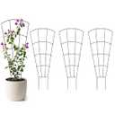 Thealyn 4 Pack 56" Metal Plant Trellis for Pots & Garden Beds, Rustproof Support for Indoor Outdoor Climbing Plants, Vines, Flowers, Fan Shaped, Black