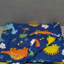 Sivio Weighted Blanket 5lbs, Blue Dinosaur Cooling Weighted Lap Blanket, Breathable Heavy Throw Blankets for Sleeping, Washable, 36"x48"