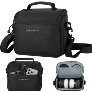 K&F CONCEPT Camera Sling Bag Small Crossbody Camera Case DSLR/SLR/Cute Compact Shoulder Photography Bags for Photographers