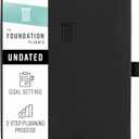 AT-A-GLANCE Foundation Planner, Undated Inspiration Journal, Set Goals, Track Progress, Create Habits, Weekly & Monthly, Small, 5-3/4" x 8-1/4", Black (FD-200-05)