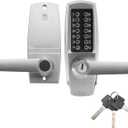 Mechanical Door Lock, Mechanical Push Button Lever Lock, Keyless Entry Commercial & Residential, Water-Proof Zinc Alloy, Easy to Install, for Garden, Yard, Garage