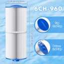Spa Filter Cartridge for 6CH-960, Closed Handle(Not be Removed) 2 PKHot Tub Filter Compatible with PJW60TL-F2S, Jacuzzi J-300, J-400, Filbur FC-2800, Pentair 178654, 6540-476, 6540-383