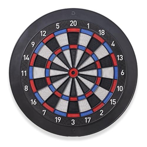 Electronic Dartboard, Bluetooth Compatible with Online Play, for Soft Tip Darts, 15.5 Inch Diameter Regulation Size Dartboard for Indoor Play, Black