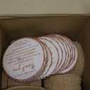Hushee 200 Pcs Wedding Favors for Guests Cork Coasters Bulk Thank You for Celebrating with Us Party Decoration Wood Coaster Rustic Wedding Gift Bridal Shower Party Favors(Tree Bark)