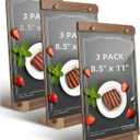 3 Pack 8.5"x11" Acrylic Sign Holder A4 with Wood-Color Base - Table Top Display Stand for Menus, Signs, Flyers, Perfect for Restaurants, Retail Stores, Conferences, Weddings, Offices
