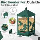 Squirrel Proof Bird Feeder for Outdoors Hanging, 6LBS Extra Large Capacity Hanging Metal Bird Feeder with Weight-Activated Perches, Wild Bird Feeders for Outside Finch, Cardinal, Blue Jay