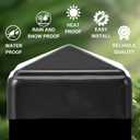 Pelopy 4 Pcs 2" x 2" Black Aluminum Pyramid Post Caps for Wooden or Metal Fence Posts, Weatherproof Decorative Pyramid Covers for Decks, Mailboxes, and Corridors