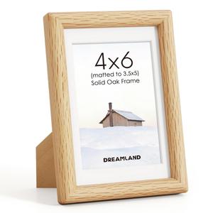 Dreamland 24x36 Matted to 20x30 Picture Frame Natural Wood Picture Frames Solid Teak Wood Picture Frame Handcrafted Rounded Corner with HD Tempered Glass Tabletop or Wall Mount Display, 1 Pack