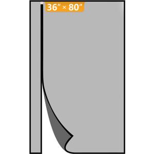Yotache Left Right Side Opening Screen Doors with Magnets Fits Door Size 36 x 80, Reinforced Sewing Magnetic Mesh, Actual Screen Size 38" x 81" Black