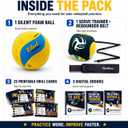 Volleyball Trainer with Silent House Ball Indoor Practice Training Set with Serve Trainer Belt and Quiet Indoor Volleyball for Beginners & Advanced Players