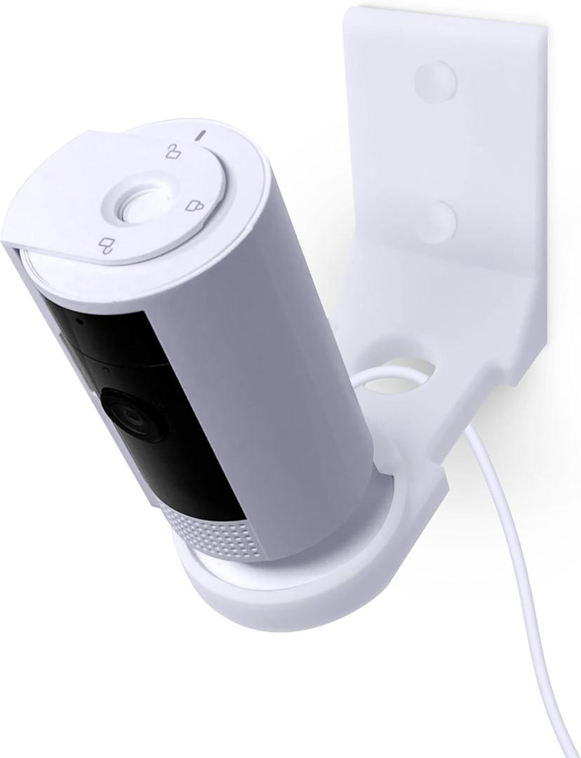 Screwless Wall Mount for Ring Indoor Cam (GEN 2), Easy to Install, No Mess, Strong Adhesive Holder with Screw in Option