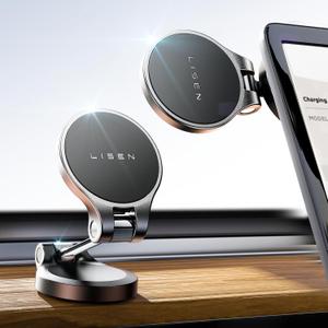 LISEN Magnetic Phone Holder for Car Foldable (1-Pack)