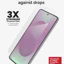 ZAGG Glass+ Samsung Galaxy S25 Edge Screen Protector Extreme Impact & Shatter Protection, Scratch-Resistant, Smudge-Resistant, Fingerprint Scanner Compatible, InvisibleShield, Easy Installation