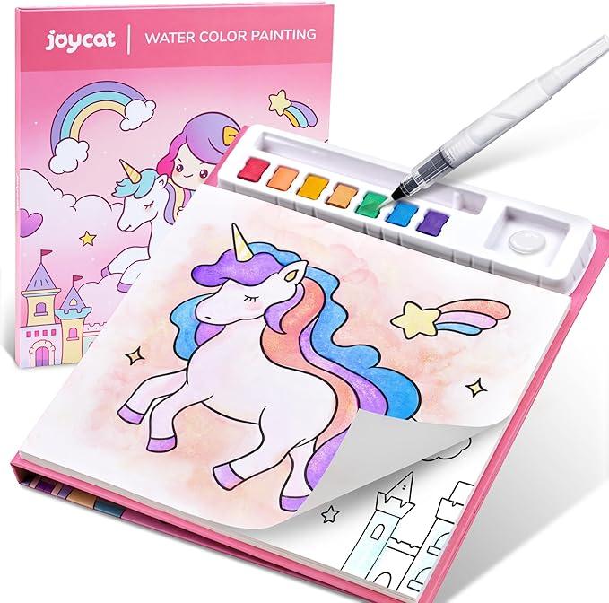 JoyCat Paint with Water Coloring Books for Toddlers, Watercolor Painting Sets for Kids Ages 35 48, Arts and Crafts Drawing Activities Toy Birthday Gift for Boys Girls (Magical Pony)