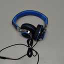 AILIHEN C8 Kids Headphones Wired, On-Ear Headphones with Microphone and Volume Control Foldable Corded Stereo 3.5mm Headset for School Teens Smartphones Chromebook Laptop Tablets Travel (Black Blue) (Medium)