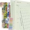 Metrubyone 90+54+14 A5 Refill Paper with Undated Monthly Weekly Calendar Planner Inserts, 6 Ring Loose Leaf Lined Filler Paper Refillable for Binder Planner Journal Agenda Notebook