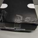 Christmas Santa Boots, Men's Wide Calf Santa Combat Boots with White Fur for Halloween Christmas Costume (Black)