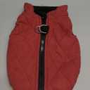 SCENEREAL Winter Vest Coat With Harness Built-In, Warm Jacket for Small Medium Dogs, Cold Weather Coat With Zipper, Fleece Puffer Vest Windproof Snow Clothes for Puppy Pet (S(Chest 14")-Regular, #1 Red - Matte)