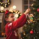 Orange Tabby Cat Hugging Candy Cane 2D Flat Acrylic Ornament - Orange Tabby Christmas Ornmanent - Christmas Tree Decoration, Cat Lover Gifts 2025