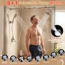 Tandem Dual Shower Head for Couples, Silver