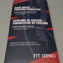 Fit Geno Back Brace Posture Corrector for Women and Men, Shoulder Straightener, Adjustable Full Back Support, Upper and Lower Back Pain Relief - Scoliosis, Hunchback, Hump, Thoracic, Spine Corrector (Medium/Large, Black)