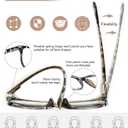 OCCI CHIARI Blue Light Blocking Reading Glasses Women Stylish Readers 1.0 1.25 1.5 1.75 2.0 2.25 2.5 2.75 3.0 3.5 4.0 5.0 6.0 (Grey)