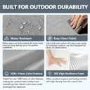 Goodgoods 24 x 24 Outdoor Patio Deep Seat Cushions 2-Pack, 1000+ Hours Fade-Resistant & Water-Resistant Outdoor Furniture Chair Cushions with 30D High-Resilience Foam for Sofa Chair, Stone Gray