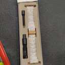 V-MORO Resin Bands Compatible with Apple Watch Series 8/7/9/10/11 Starlight Buckle Fashion Lightweight Cute Watch Strap for iwatch Series SE/6/5/4/3/2/1(Aurora White,42mm/41mm/40mm/38mm) 