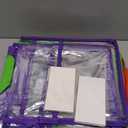 6 Packs Large Toy Storage Bags with Labels, Reusable Clear PVC Board Game Storage, Travel Waterproof Organizer Bags with Zipper for Building Blocks, Puzzle, Kids Books6 Colors (Multicolor)